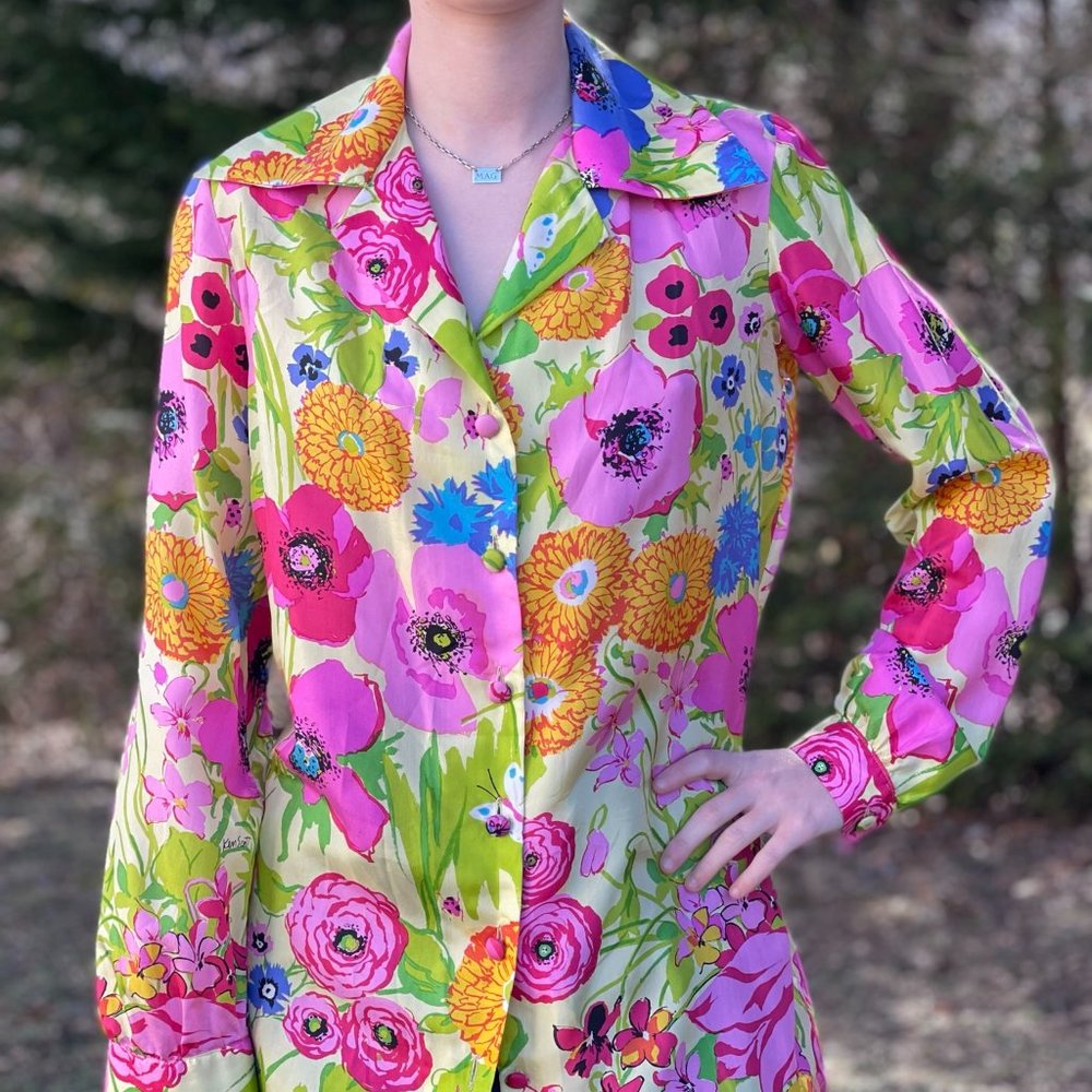 ORIGINAL 70s VINTAGE KEN SCOTT SILK BLOUSE!